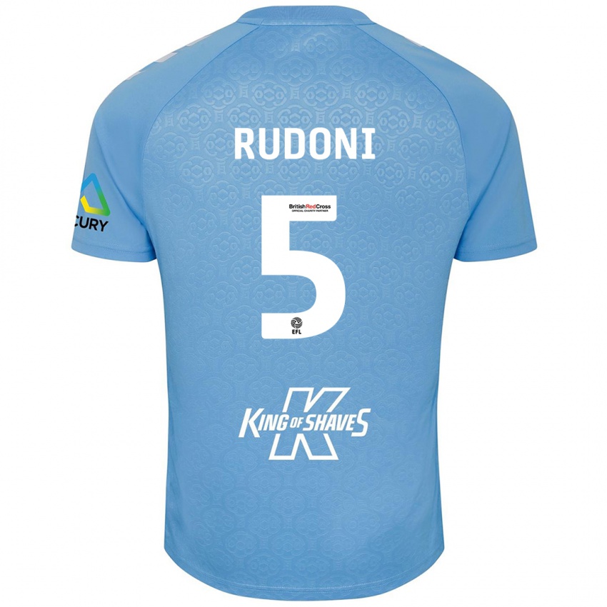 Niño Camiseta Jack Rudoni #5 Azul Blanco 1ª Equipación 2024/25 La Camisa Argentina