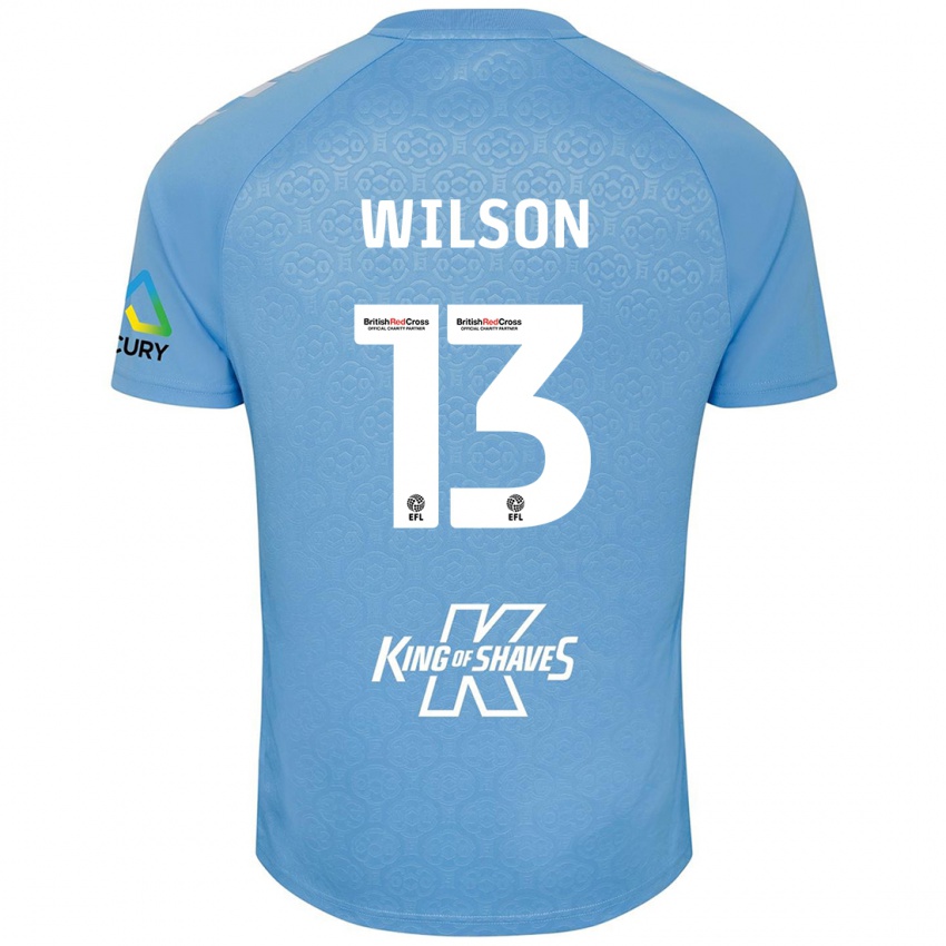 Niño Camiseta Ben Wilson #13 Azul Blanco 1ª Equipación 2024/25 La Camisa Argentina