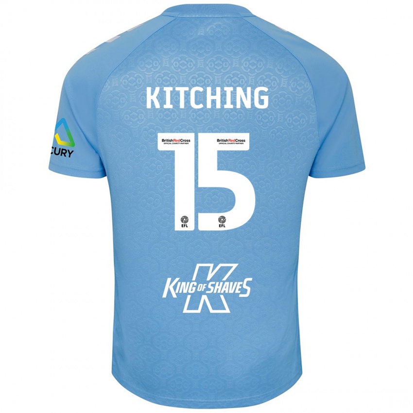 Niño Camiseta Liam Kitching #15 Azul Blanco 1ª Equipación 2024/25 La Camisa Argentina