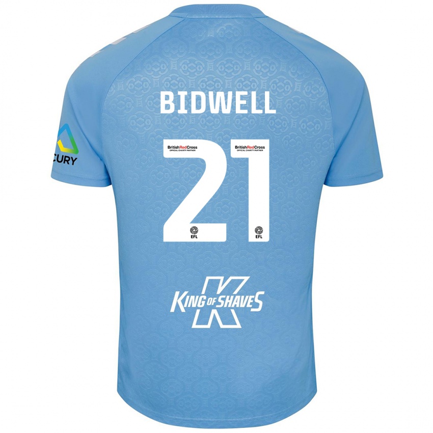 Niño Camiseta Jake Bidwell #21 Azul Blanco 1ª Equipación 2024/25 La Camisa Argentina