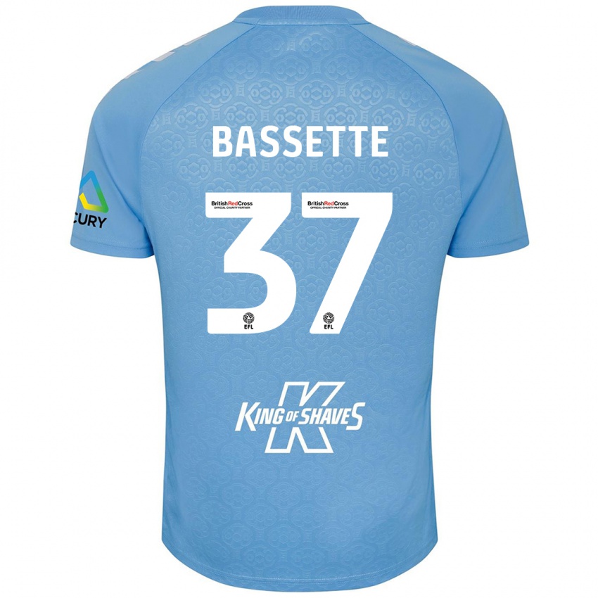 Niño Camiseta Norman Bassette #37 Azul Blanco 1ª Equipación 2024/25 La Camisa Argentina