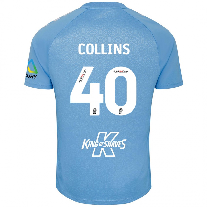 Niño Camiseta Brad Collins #40 Azul Blanco 1ª Equipación 2024/25 La Camisa Argentina