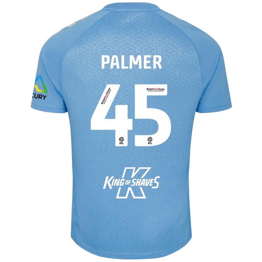 Niño Camiseta Kasey Palmer #45 Azul Blanco 1ª Equipación 2024/25 La Camisa Argentina