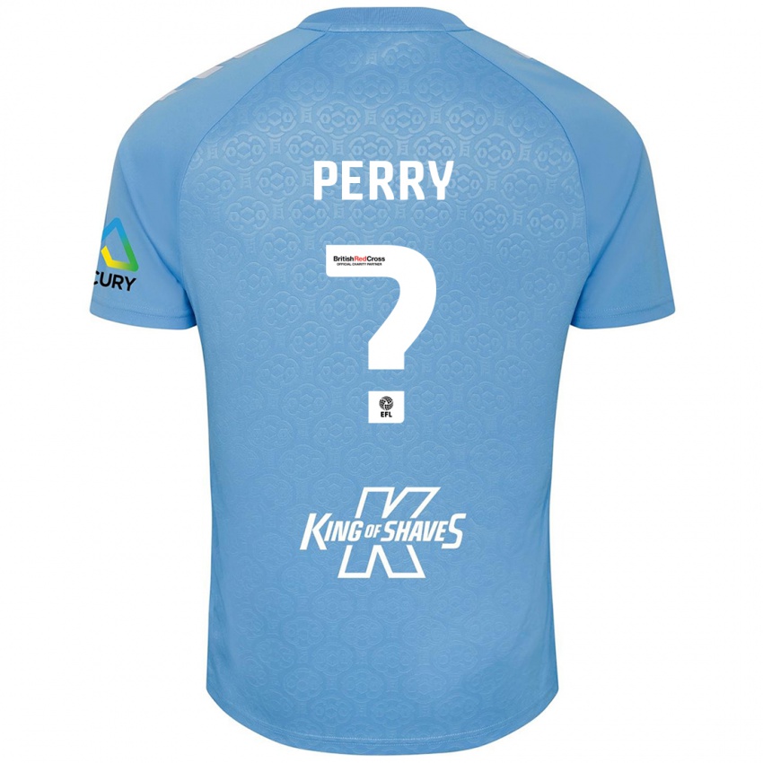 Niño Camiseta Callum Perry #0 Azul Blanco 1ª Equipación 2024/25 La Camisa Argentina