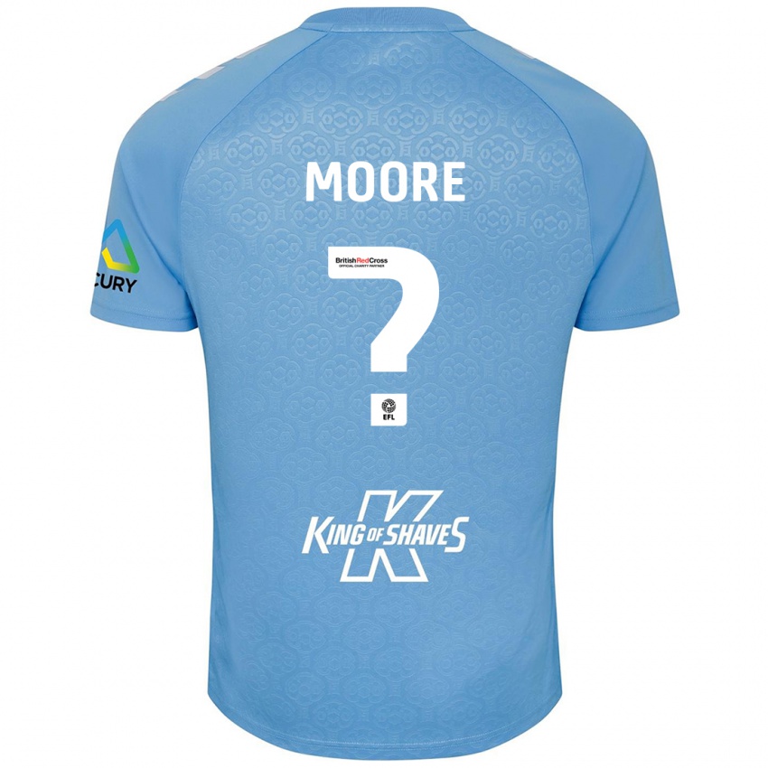 Niño Camiseta Isaac Moore #0 Azul Blanco 1ª Equipación 2024/25 La Camisa Argentina