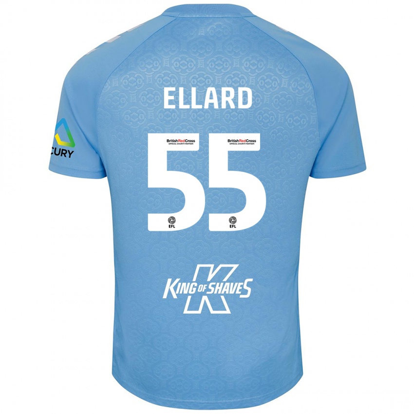 Niño Camiseta Aston Ellard #55 Azul Blanco 1ª Equipación 2024/25 La Camisa Argentina