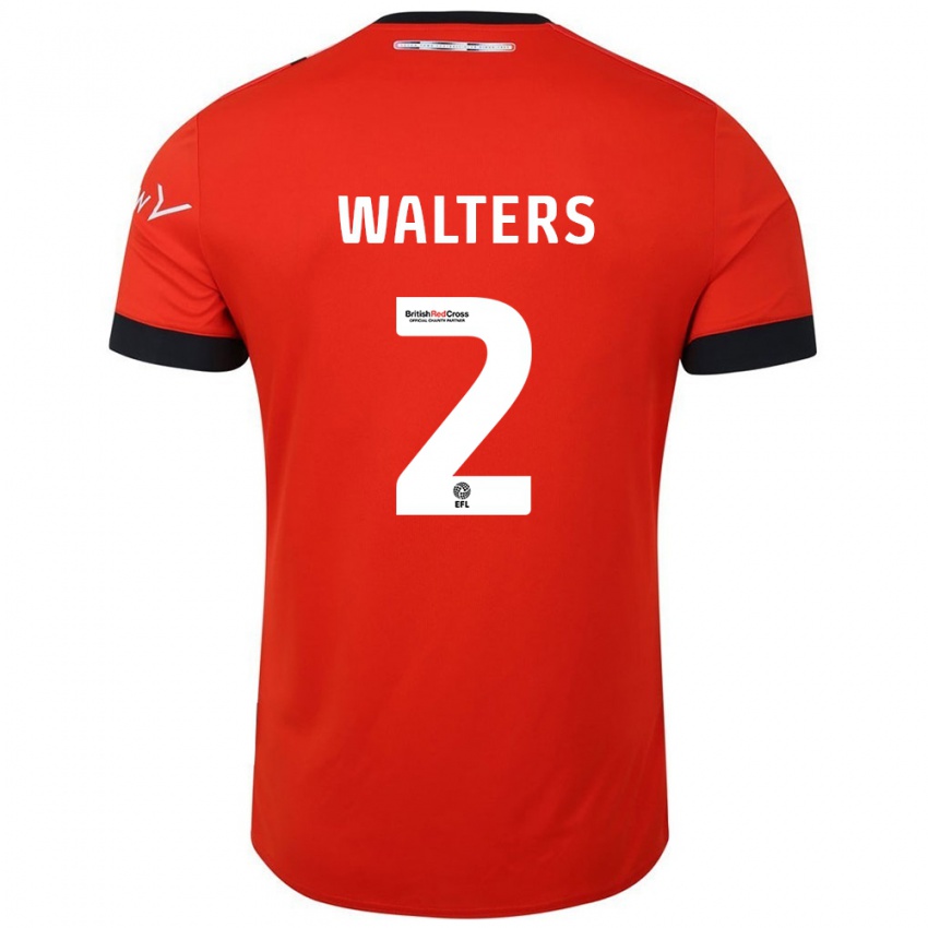 Niño Camiseta Reuell Walters #2 Naranja Negro 1ª Equipación 2024/25 La Camisa Argentina