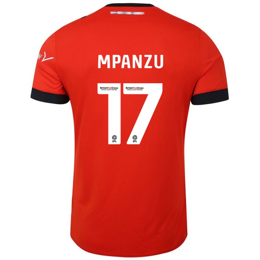 Niño Camiseta Pelly Ruddock Mpanzu #17 Naranja Negro 1ª Equipación 2024/25 La Camisa Argentina