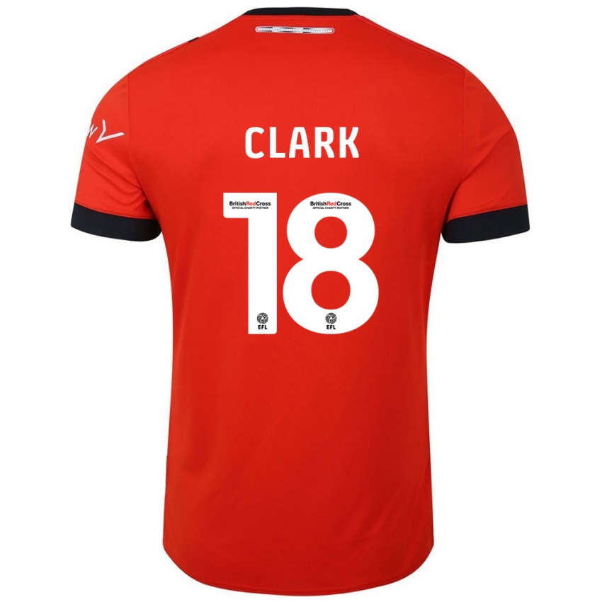 Niño Camiseta Jordan Clark #18 Naranja Negro 1ª Equipación 2024/25 La Camisa Argentina