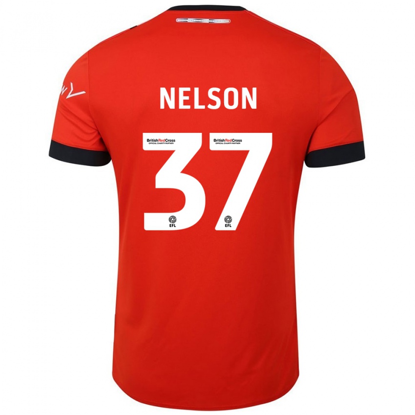 Niño Camiseta Zack Nelson #37 Naranja Negro 1ª Equipación 2024/25 La Camisa Argentina