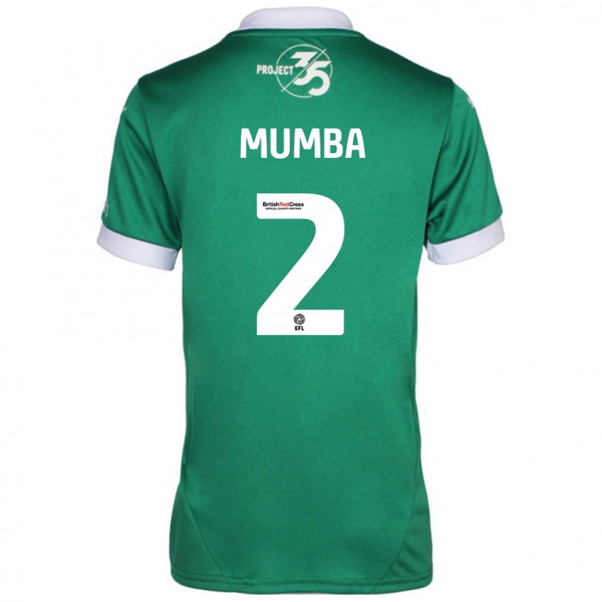 Niño Camiseta Bali Mumba #2 Verde Blanco 1ª Equipación 2024/25 La Camisa Argentina