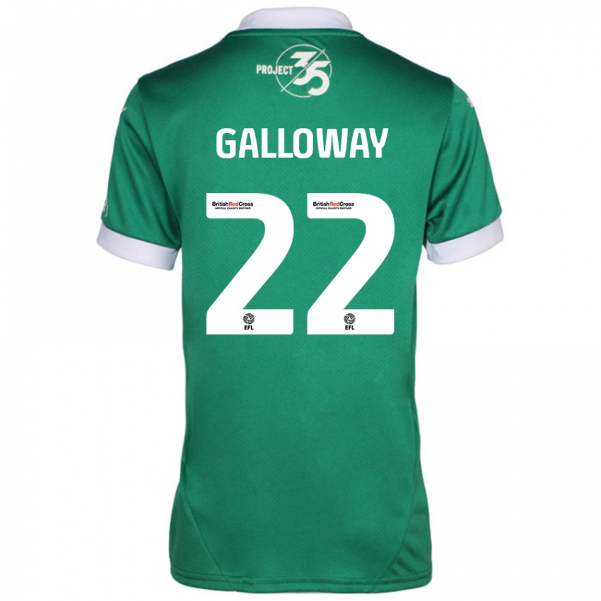 Niño Camiseta Brendan Galloway #22 Verde Blanco 1ª Equipación 2024/25 La Camisa Argentina