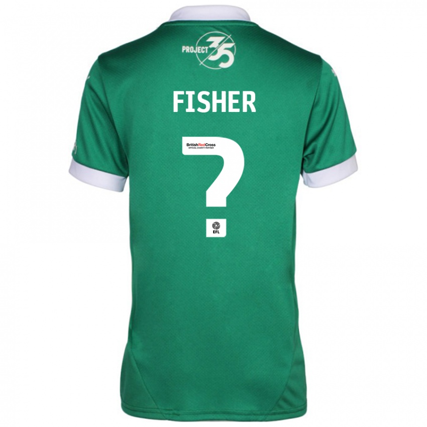 Niño Camiseta Cole Fisher #0 Verde Blanco 1ª Equipación 2024/25 La Camisa Argentina