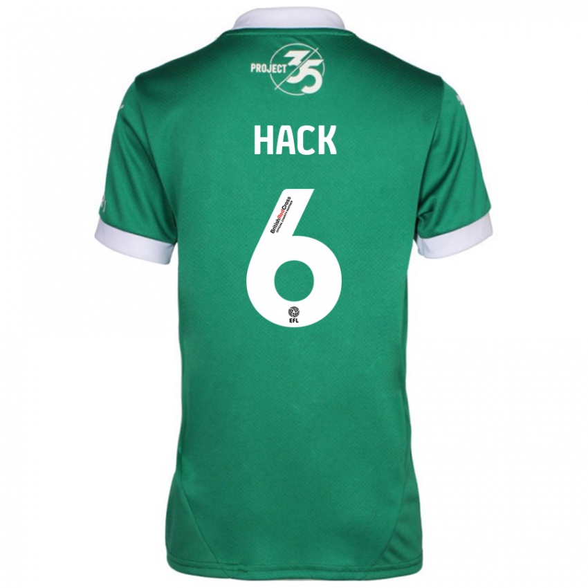 Niño Camiseta Lucy Hack #6 Verde Blanco 1ª Equipación 2024/25 La Camisa Argentina