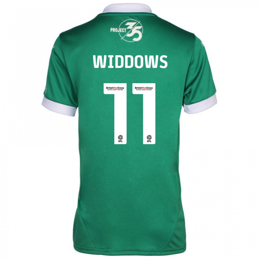 Niño Camiseta Jade Widdows #11 Verde Blanco 1ª Equipación 2024/25 La Camisa Argentina