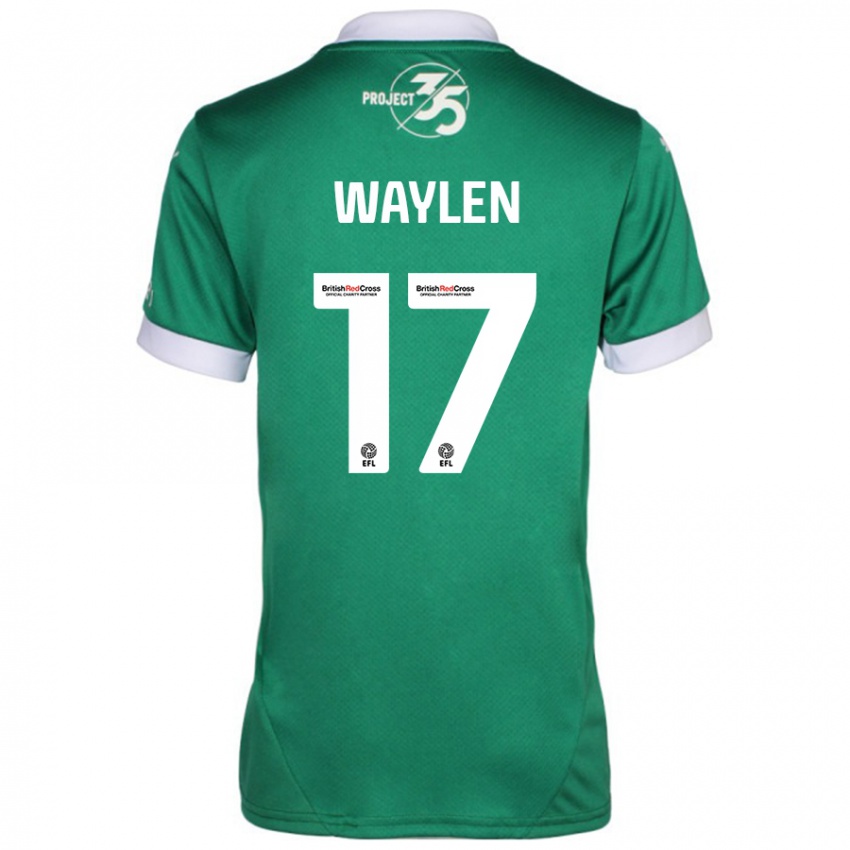 Niño Camiseta Libby Waylen #17 Verde Blanco 1ª Equipación 2024/25 La Camisa Argentina