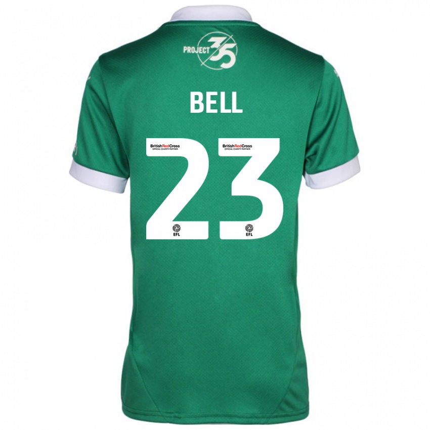 Niño Camiseta Katelyn Bell #23 Verde Blanco 1ª Equipación 2024/25 La Camisa Argentina