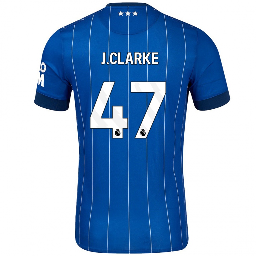 Niño Camiseta Jack Clarke #47 Azul Marino 1ª Equipación 2024/25 La Camisa Argentina