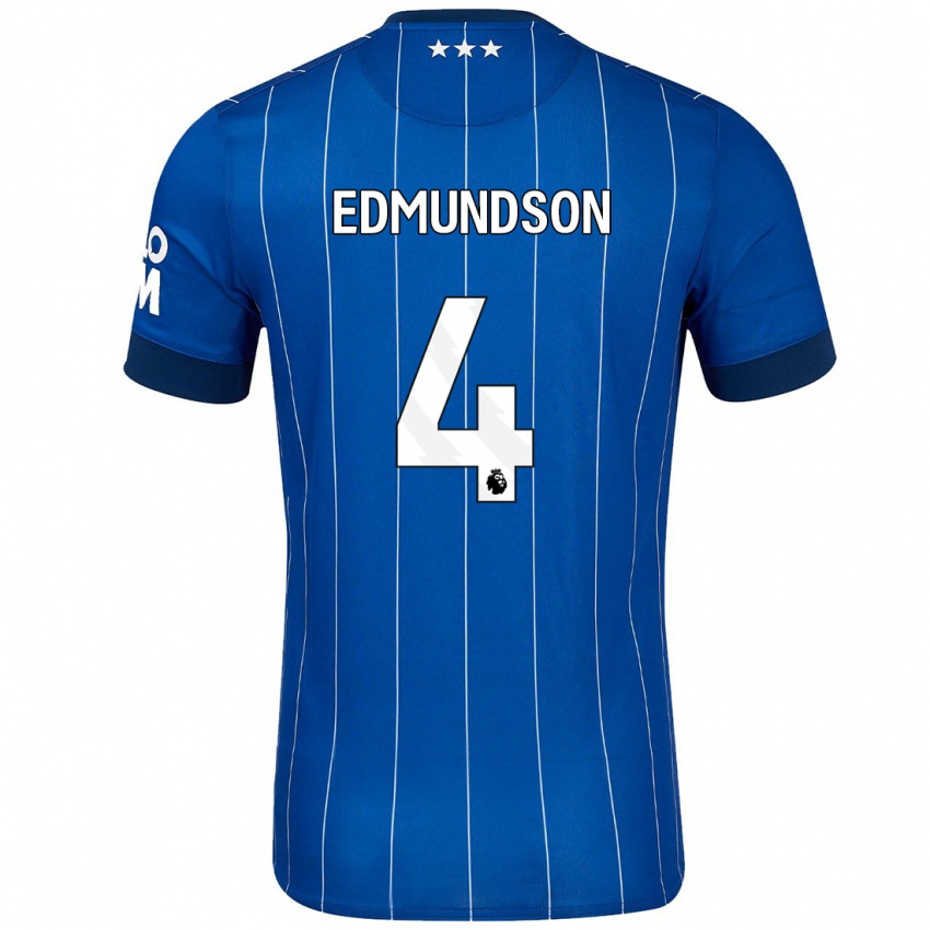 Niño Camiseta George Edmundson #4 Azul Marino 1ª Equipación 2024/25 La Camisa Argentina