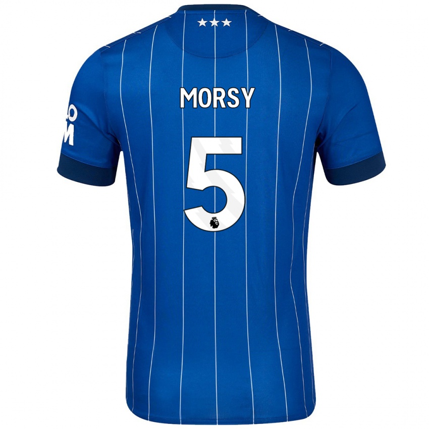 Niño Camiseta Samy Morsy #5 Azul Marino 1ª Equipación 2024/25 La Camisa Argentina