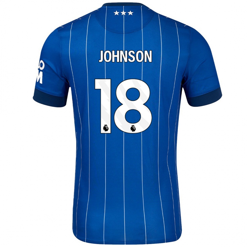 Niño Camiseta Ben Johnson #18 Azul Marino 1ª Equipación 2024/25 La Camisa Argentina