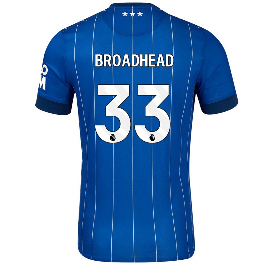 Niño Camiseta Nathan Broadhead #33 Azul Marino 1ª Equipación 2024/25 La Camisa Argentina