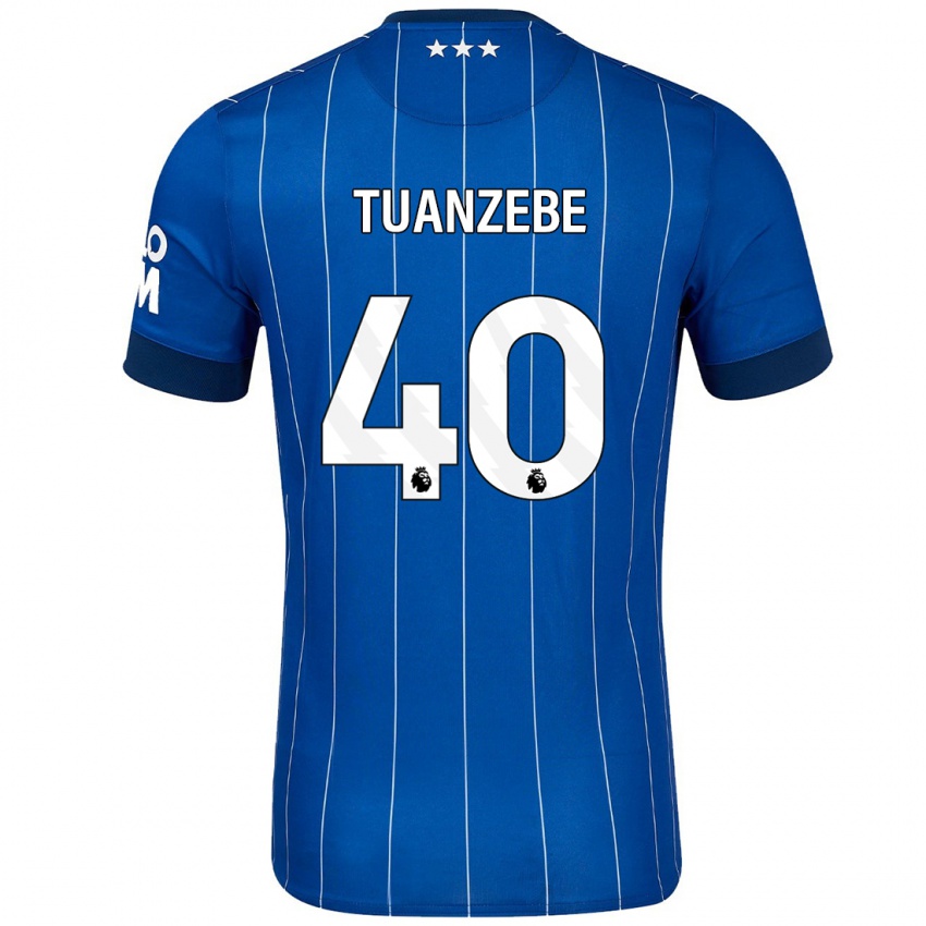 Niño Camiseta Axel Tuanzebe #40 Azul Marino 1ª Equipación 2024/25 La Camisa Argentina