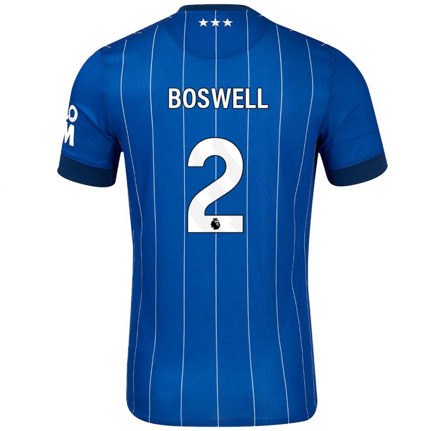 Niño Camiseta Maria Boswell #2 Azul Marino 1ª Equipación 2024/25 La Camisa Argentina