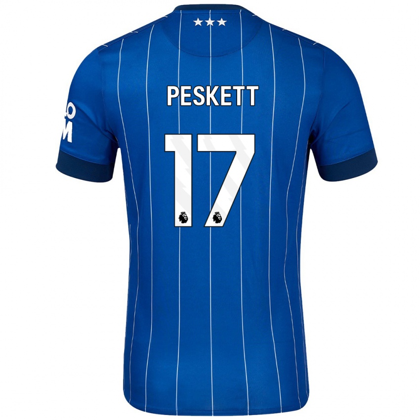 Niño Camiseta Sophie Peskett #17 Azul Marino 1ª Equipación 2024/25 La Camisa Argentina