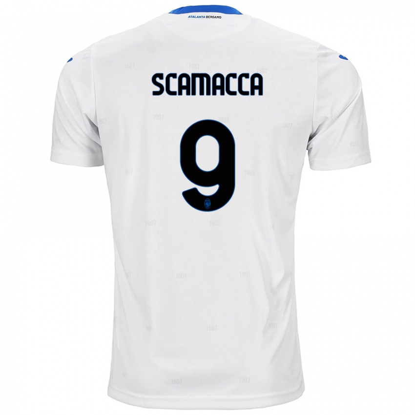 Niño Camiseta Gianluca Scamacca #9 Blanco 2ª Equipación 2024/25 La Camisa Argentina