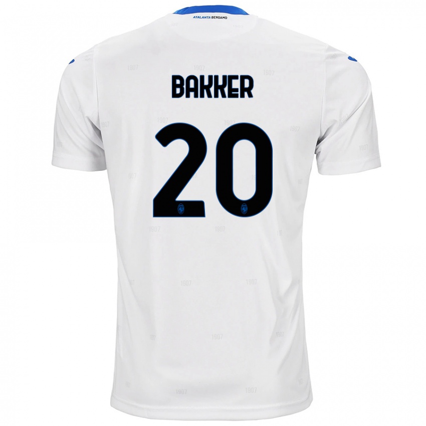 Niño Camiseta Mitchel Bakker #20 Blanco 2ª Equipación 2024/25 La Camisa Argentina