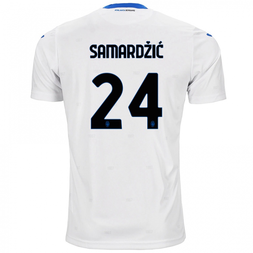 Niño Camiseta Lazar Samardžić #24 Blanco 2ª Equipación 2024/25 La Camisa Argentina