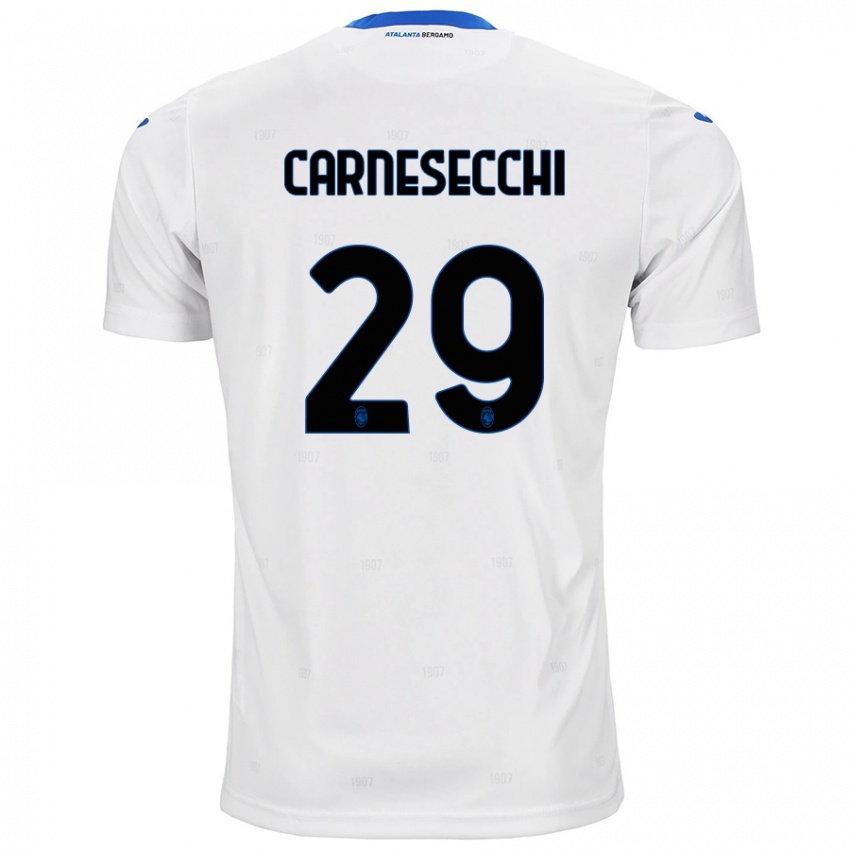 Niño Camiseta Marco Carnesecchi #29 Blanco 2ª Equipación 2024/25 La Camisa Argentina