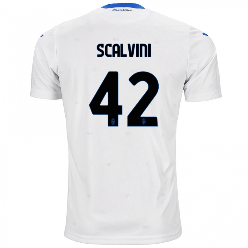 Niño Camiseta Giorgio Scalvini #42 Blanco 2ª Equipación 2024/25 La Camisa Argentina