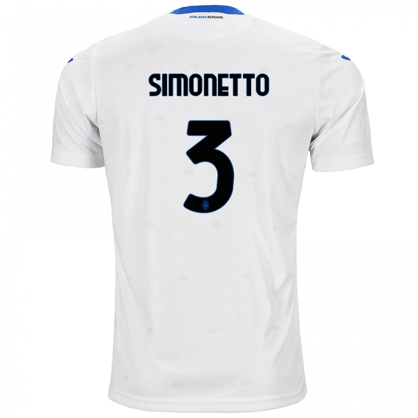 Niño Camiseta Federico Simonetto #3 Blanco 2ª Equipación 2024/25 La Camisa Argentina