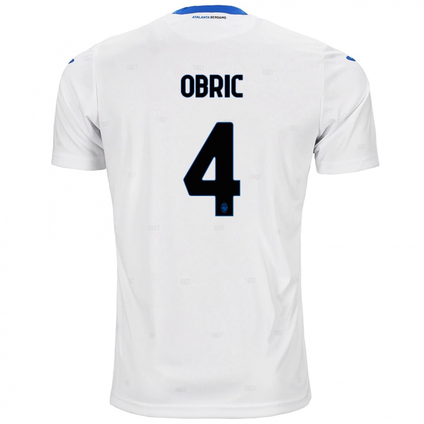 Niño Camiseta Relja Obric #4 Blanco 2ª Equipación 2024/25 La Camisa Argentina