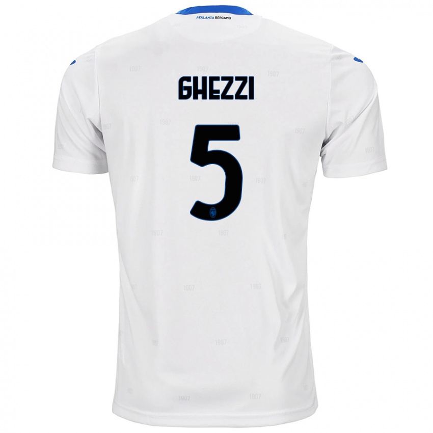 Niño Camiseta Samuele Ghezzi #5 Blanco 2ª Equipación 2024/25 La Camisa Argentina