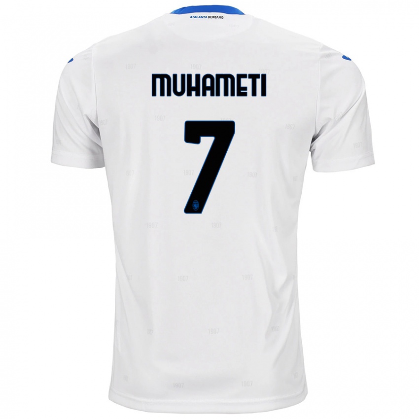 Niño Camiseta Endri Muhameti #7 Blanco 2ª Equipación 2024/25 La Camisa Argentina