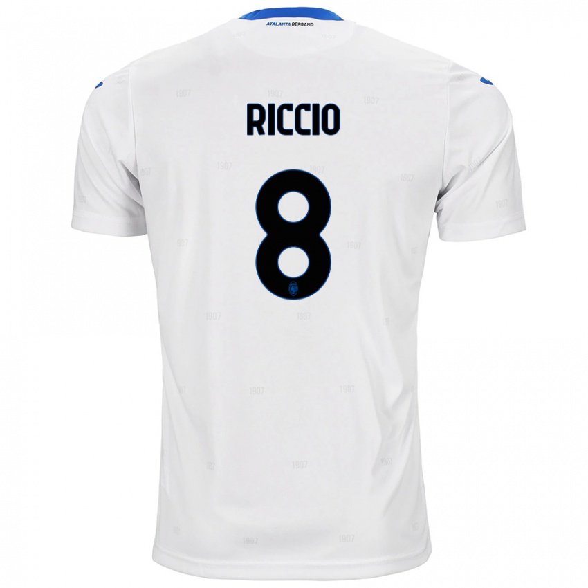 Niño Camiseta Lorenzo Riccio #8 Blanco 2ª Equipación 2024/25 La Camisa Argentina