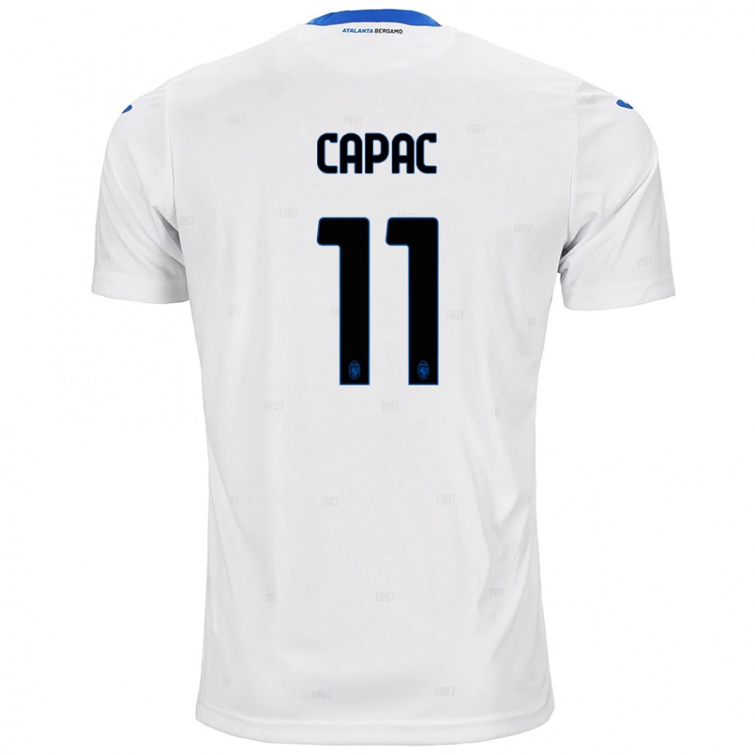 Niño Camiseta Alexandru Capac #11 Blanco 2ª Equipación 2024/25 La Camisa Argentina