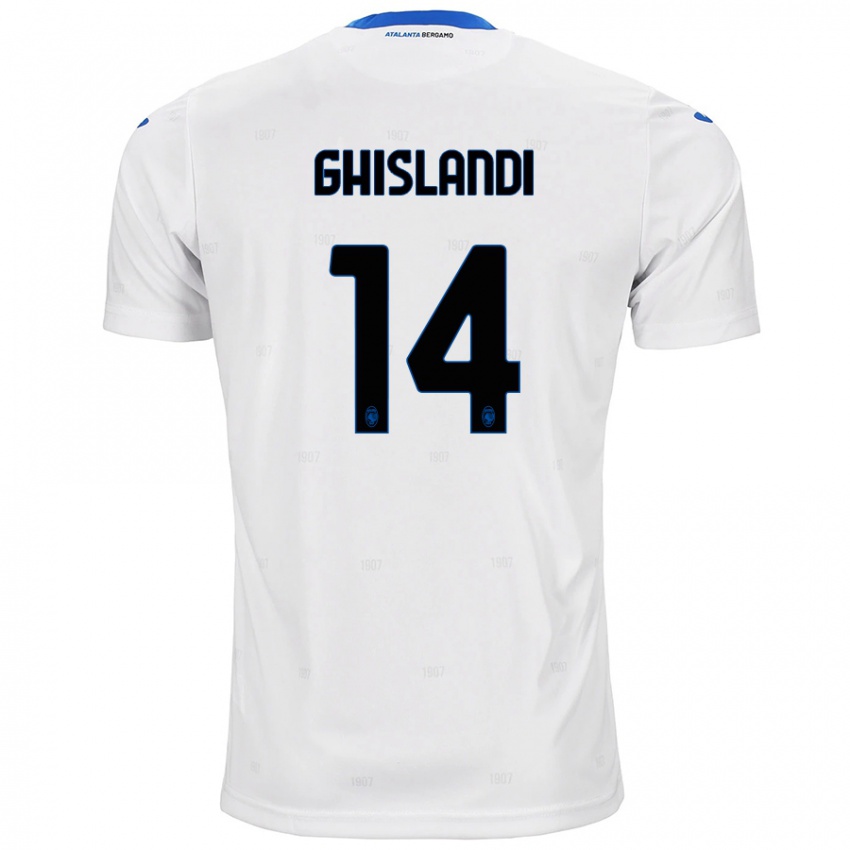 Niño Camiseta Davide Ghislandi #14 Blanco 2ª Equipación 2024/25 La Camisa Argentina