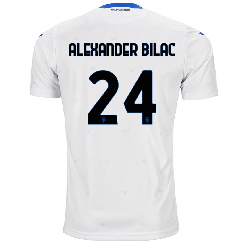 Niño Camiseta Max Alexander Bilac #24 Blanco 2ª Equipación 2024/25 La Camisa Argentina