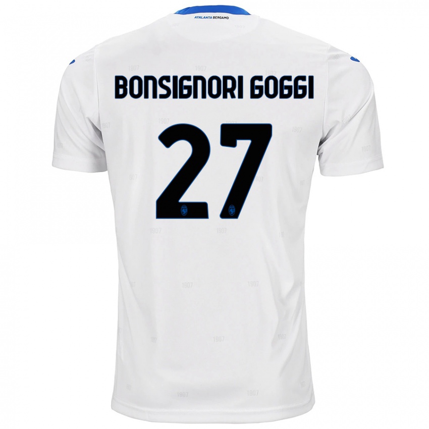 Niño Camiseta Lorenzo Bonsignori Goggi #27 Blanco 2ª Equipación 2024/25 La Camisa Argentina