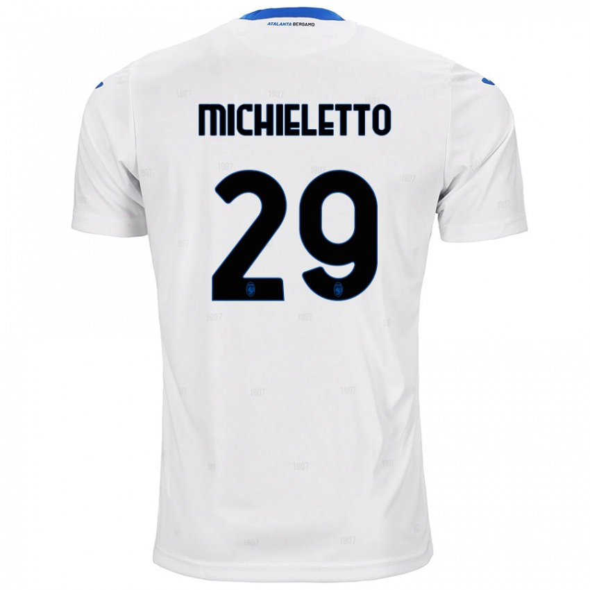 Niño Camiseta Andrea Michieletto #29 Blanco 2ª Equipación 2024/25 La Camisa Argentina