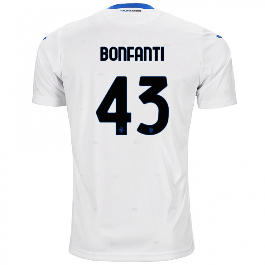 Niño Camiseta Giovanni Bonfanti #43 Blanco 2ª Equipación 2024/25 La Camisa Argentina