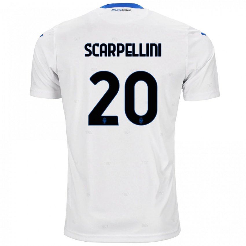 Niño Camiseta Andrea Scarpellini #20 Blanco 2ª Equipación 2024/25 La Camisa Argentina