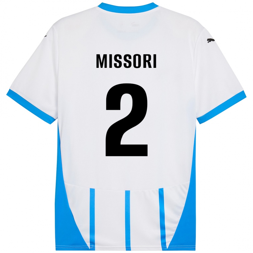 Niño Camiseta Filippo Missori #2 Blanco Azul 2ª Equipación 2024/25 La Camisa Argentina