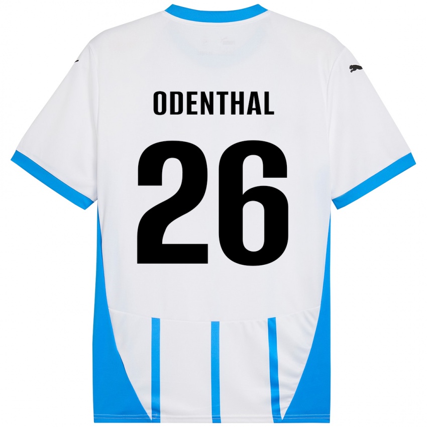 Niño Camiseta Cas Odenthal #26 Blanco Azul 2ª Equipación 2024/25 La Camisa Argentina