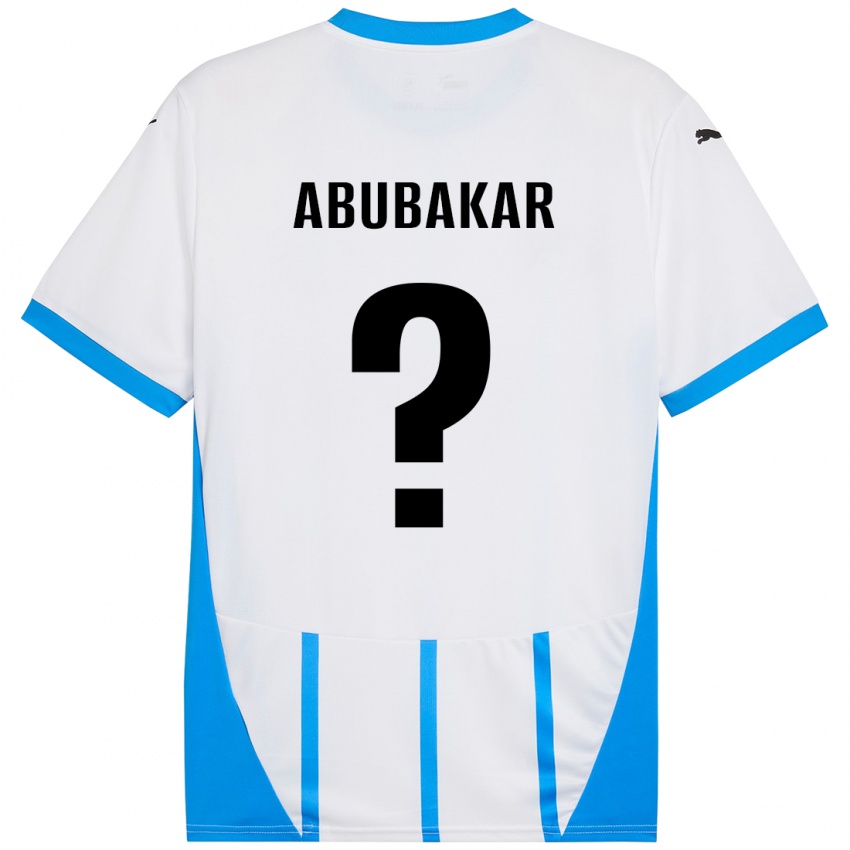 Niño Camiseta Salim Abubakar #0 Blanco Azul 2ª Equipación 2024/25 La Camisa Argentina