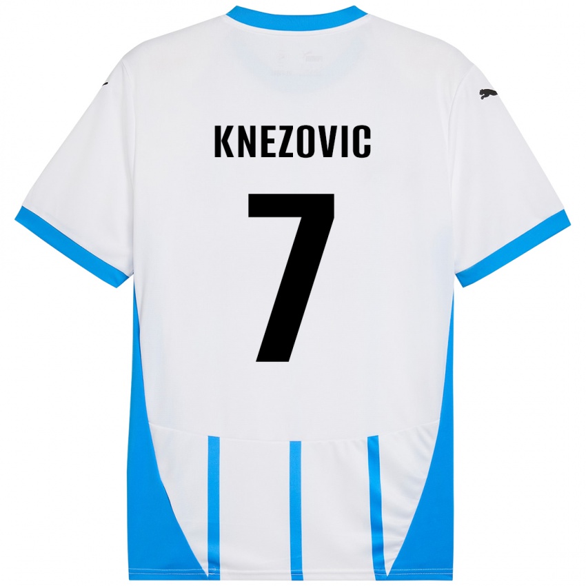 Niño Camiseta Borna Knezovic #7 Blanco Azul 2ª Equipación 2024/25 La Camisa Argentina